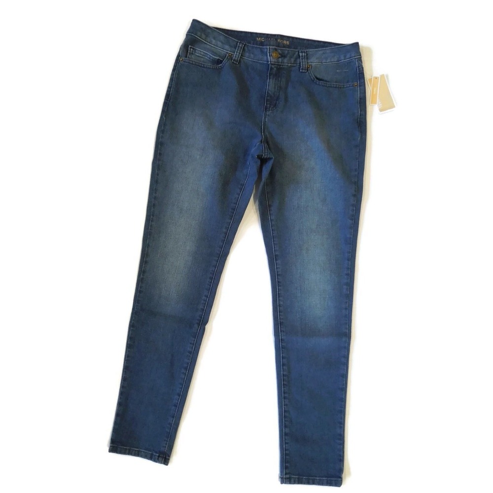 Michael Kors Skinny Jeans Star Gaze Indigo stretch Size 6‎ New